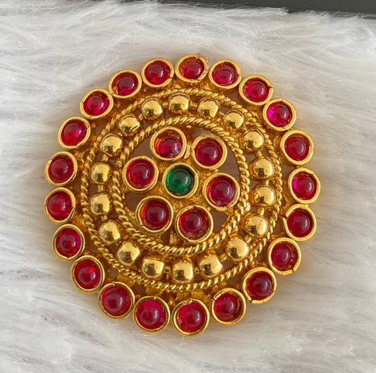 Antique gold tone kemp-green hair jewel dj-52948