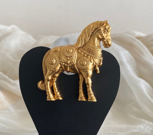 Matte finish horse magnetic brooch for men dj-54219