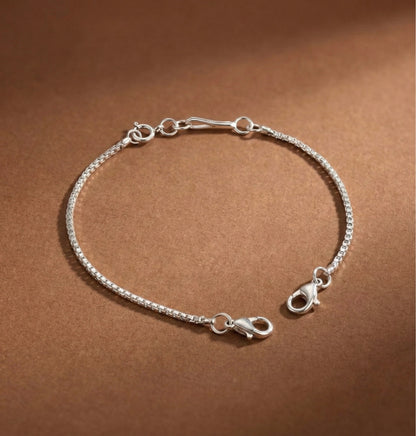 Silver tone back chain for necklace dj-51391