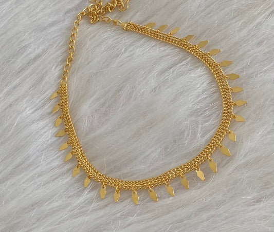 Gold tone kerala traditional elakka necklace dj-52765