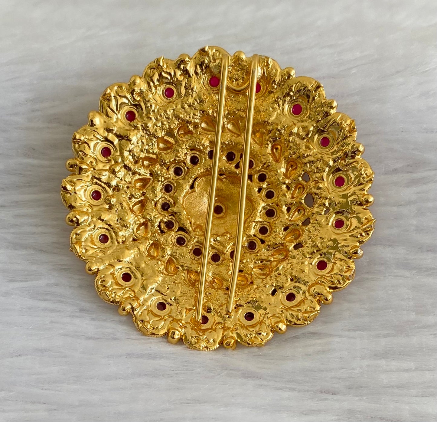 Antique gold tone kemp round hair jewel (rakodi) dj-53630