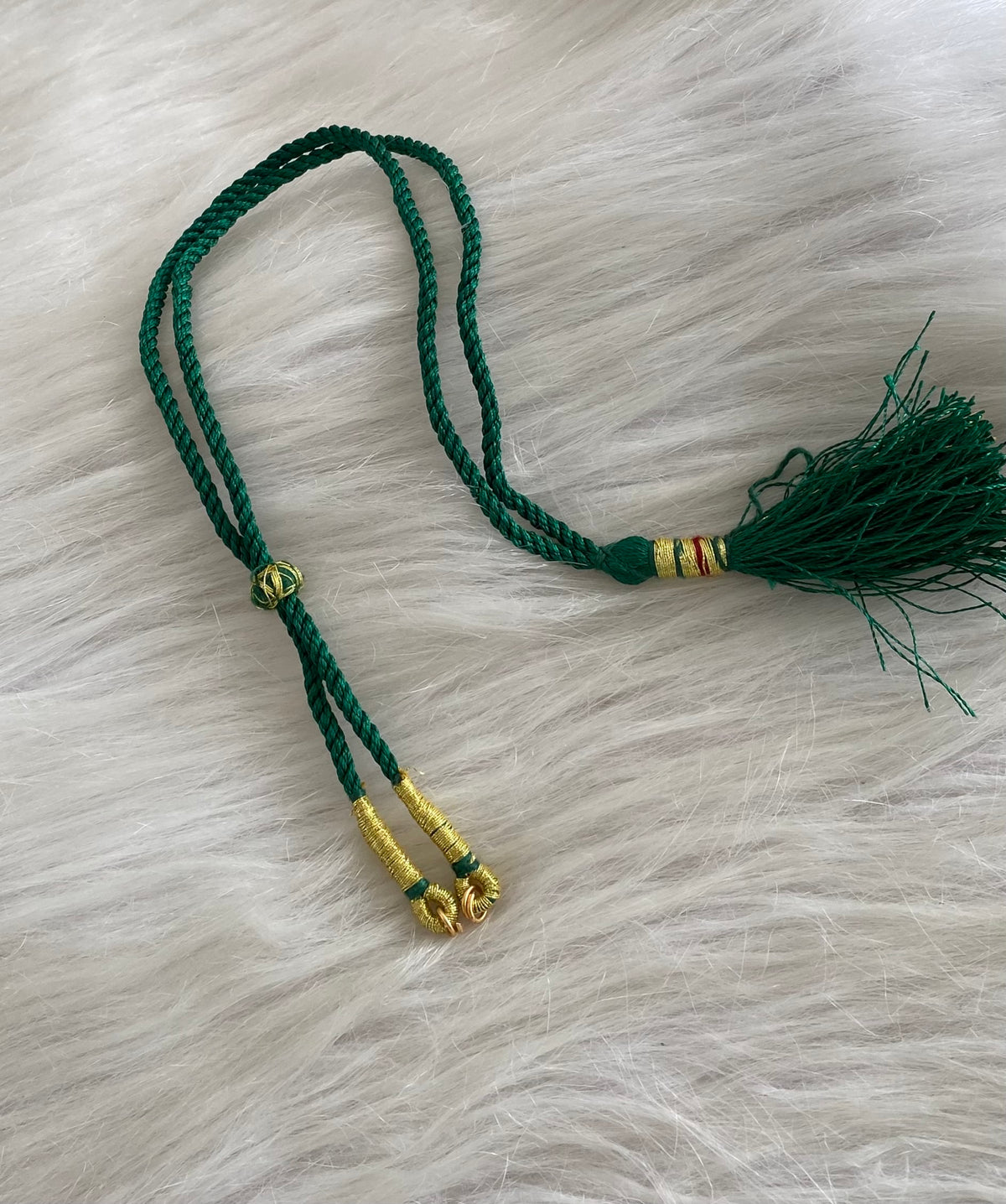 Handmade green silk thread adjustable dori dj-54783