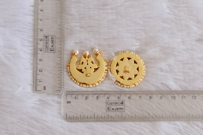 Gold tone precious kemp-green sun moon hair jewel dj-52251