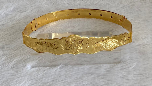 Gold tone peacock flower design adjustable waist belt (kids) dj-53469