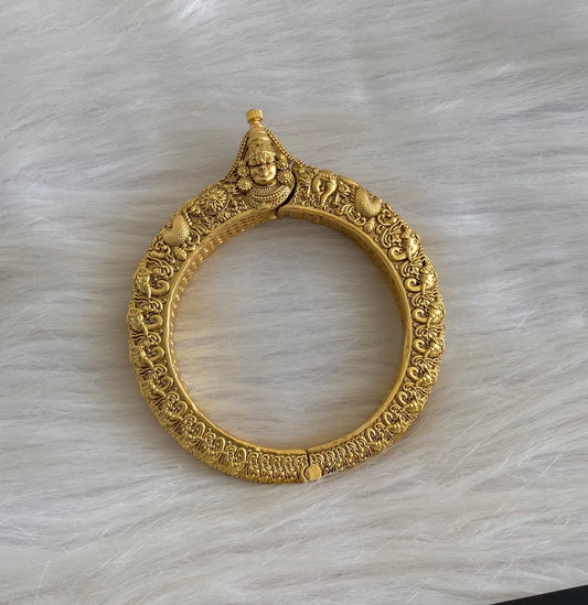 Antique gold tone pink stone shri  thirumal screw type kada(2.8) dj-54705