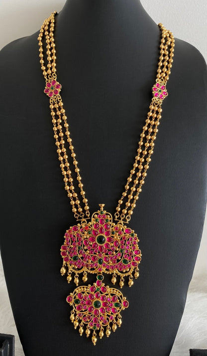 Gold tone Kemp-green flower bridal haar dj-54432