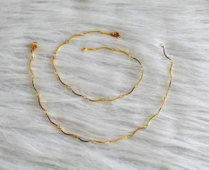 Gold tone 10.5 inches anklets dj-51297