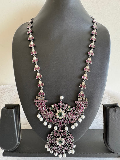 Black finish AD precious kemp pearl peacock haar Dj-52537