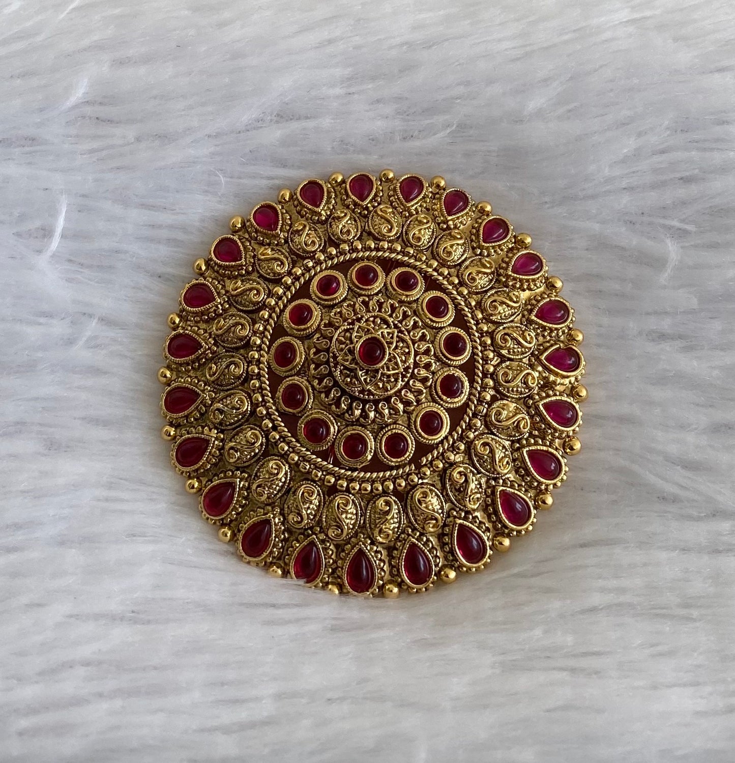 Antique gold tone kemp round hair jewel(rakodi)dj-53620