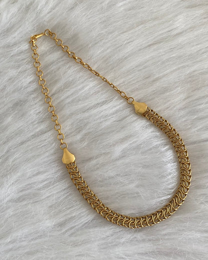 Antique gold tone chain necklace dj-54425