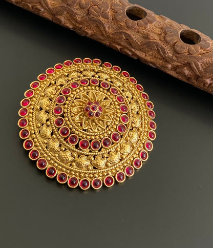 Antique gold tone kemp round hair jewel (rakodi) dj-53632