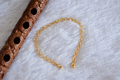 Gold tone necklace ring back chain dj-52430