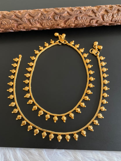Antique gold tone anklets set dj-53199