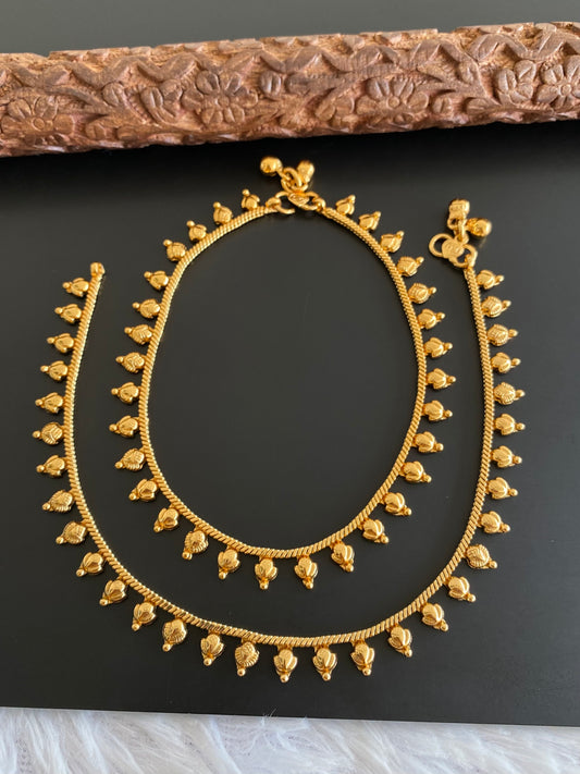 Antique gold tone anklets set dj-53199