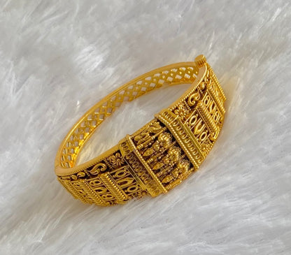 Antique gold tone lakshmi screw type kada/bracelet dj-54442