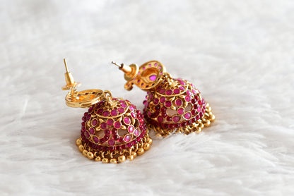 Antique gold tone kemp mango peacock jhumkka dj-51871