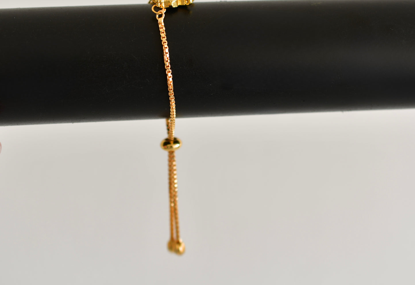 Gold tone green kundan jadau flower bracelet dj-52661