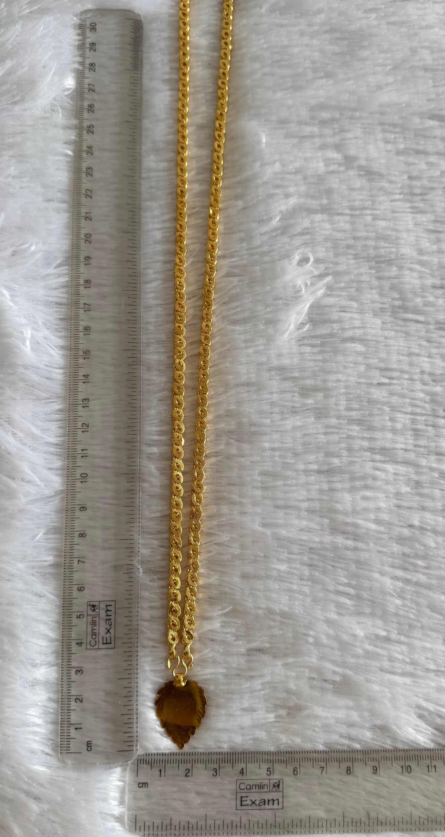Gold tone 24 inches chain with om pendant dj-47153