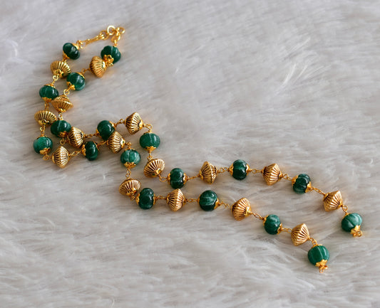 Matte finish green pumpkin beaded chain for pendant dj-51945