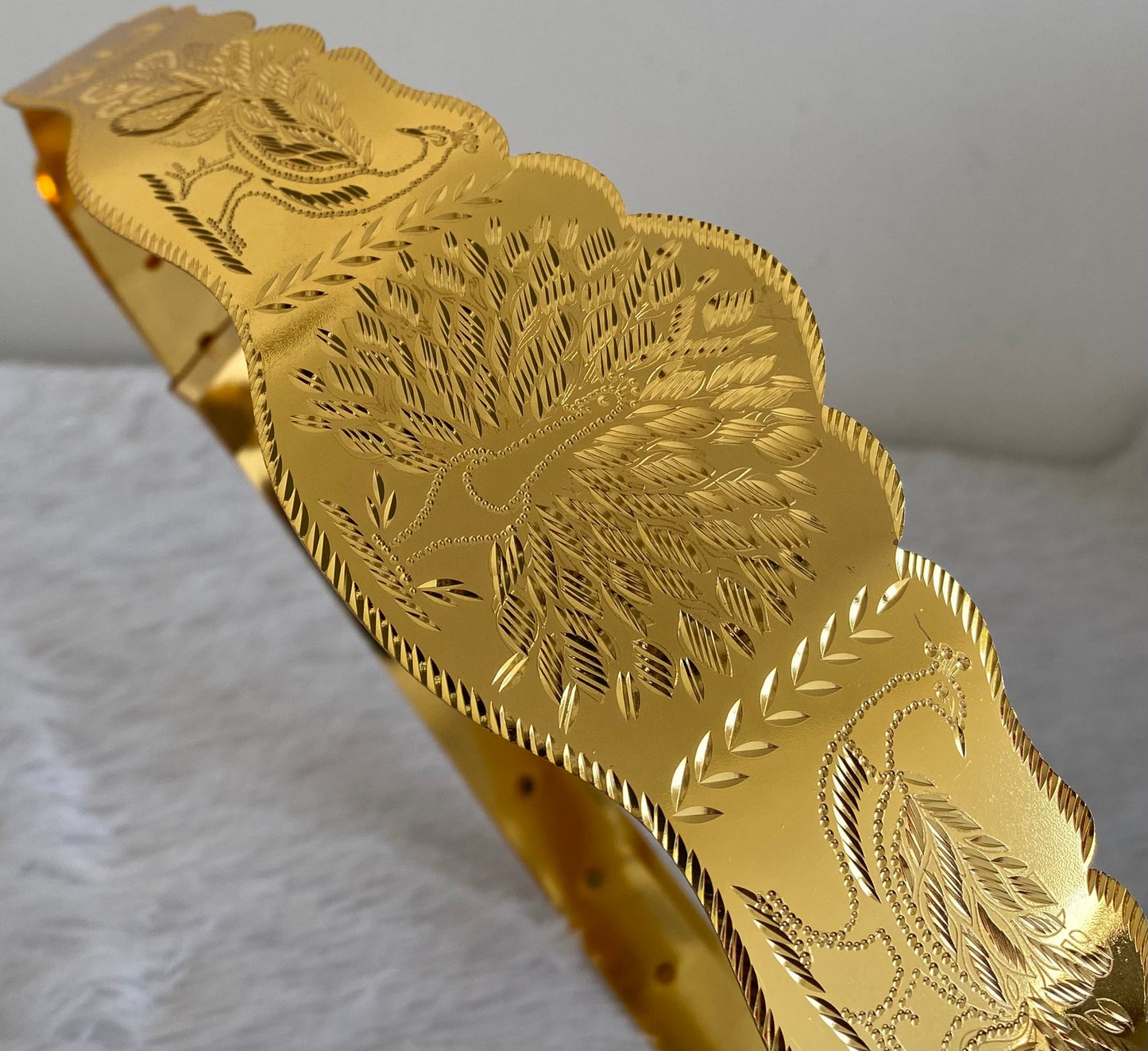 Gold tone peacock design adjustable waist belt dj-53467
