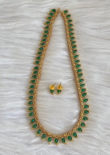 Matte finish ruby-green mango haar set dj-54079