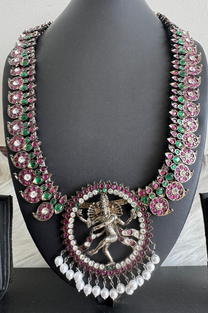 Black finish precious kemp Natarajar mango haar dj51033