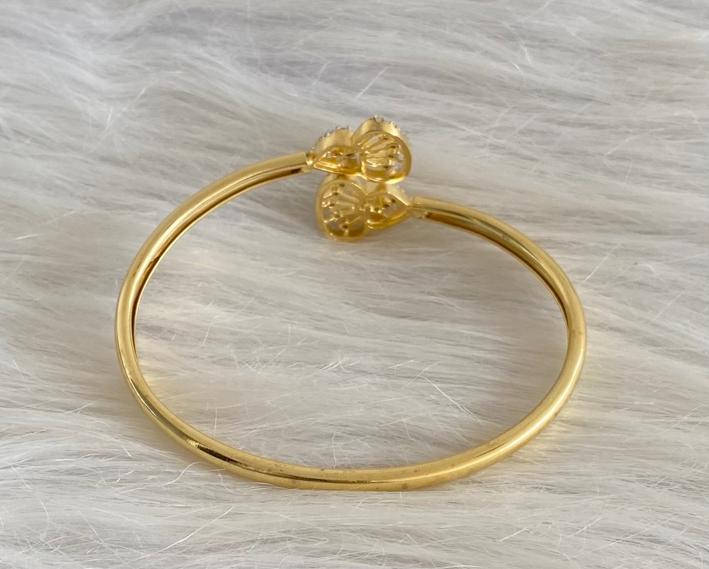 Two tone white stone adjustable kada/bangle Dj-53967