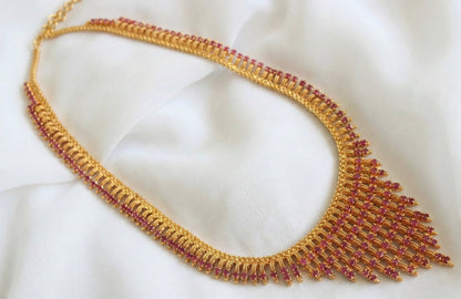 Gold tone AD ruby haram DJ24486