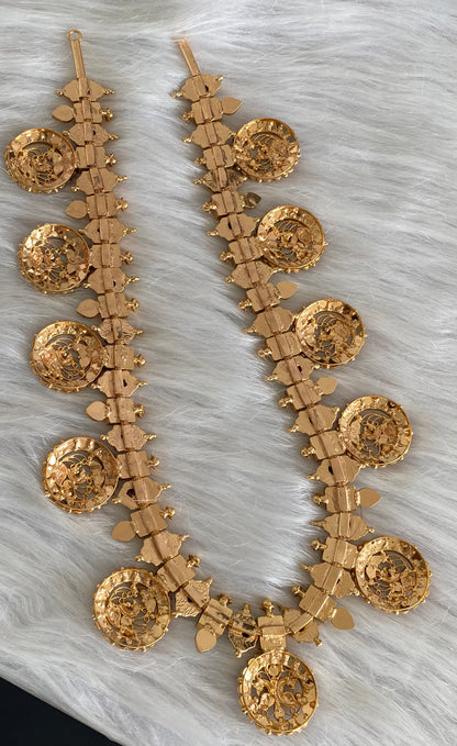 Antique gold replica big kundan jadau bottu mala/haar dj-54156