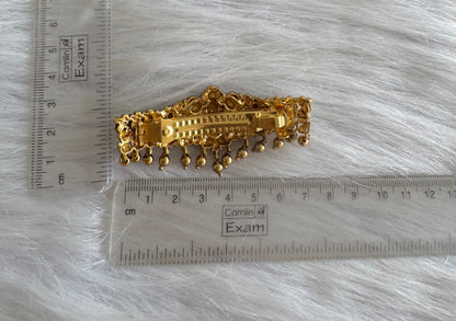 Antique gold tone lakshmi peacock hair clip dj-51345