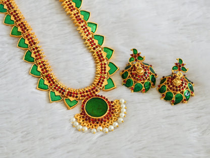 Gold tone Green Palakka Kerala style Haar Set DJ15053