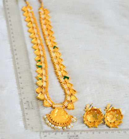 Gold tone Green Palakka Kerala style Haar Set DJ15053