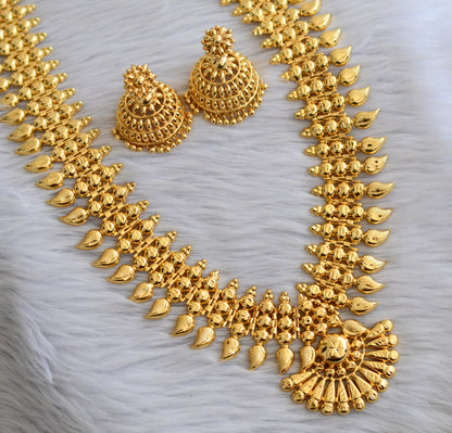 Gold tone kerala style mango haar set dj-45299