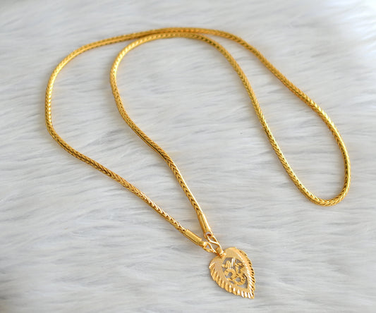 Gold tone 24 inches chain with om pendant dj-43650