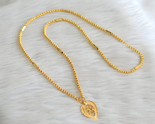 Gold tone 24 inches chain with om pendant dj-43649