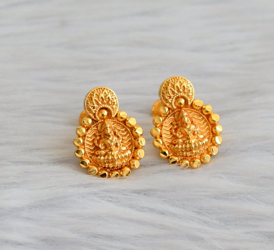 Gold tone lakshmi stud/earrings dj-45309