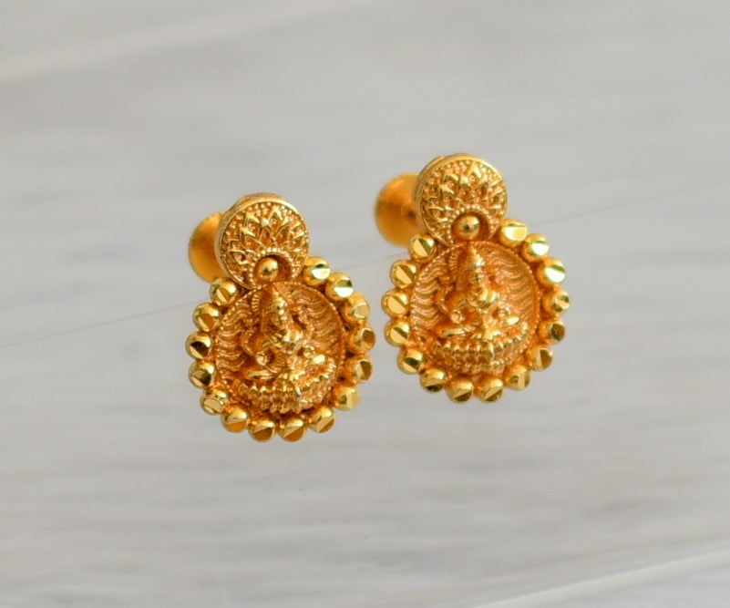 Gold tone lakshmi stud/earrings dj-45309