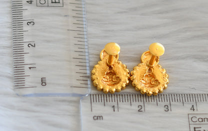 Gold tone lakshmi stud/earrings dj-45309