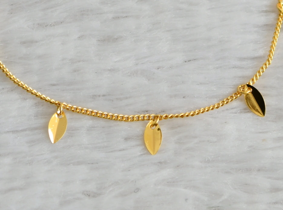 Gold tone leaf bracelet dj-48773