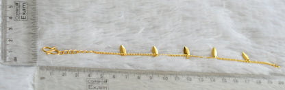 Gold tone leaf bracelet dj-48773