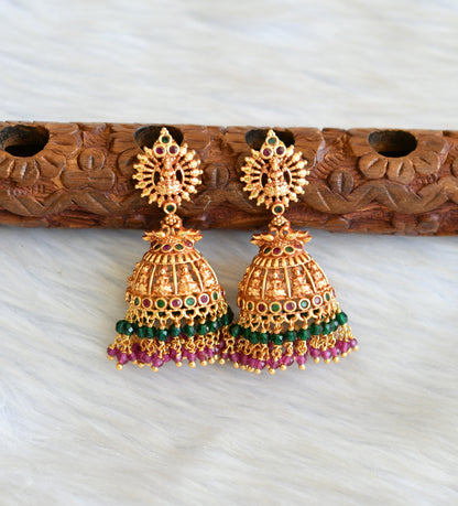 Gheru finish Ruby-green Lakshmi jhumkka dj-42416