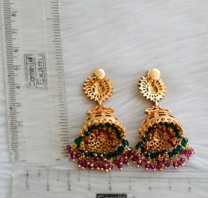 Gheru finish Ruby-green Lakshmi jhumkka dj-42416