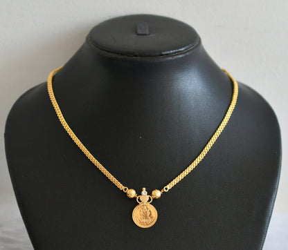 Gold tone lakshmi coin necklace dj-50743