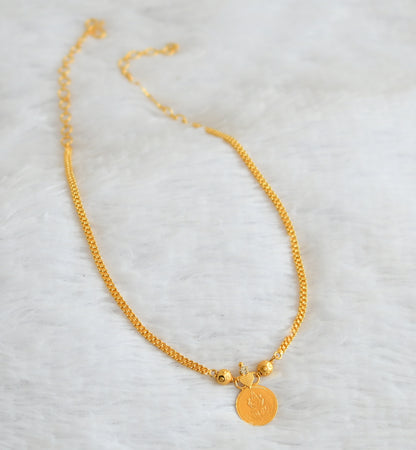 Gold tone lakshmi coin necklace dj-50743
