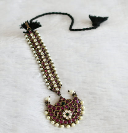 Black finish precious kemp-green-white pearl moon tikka dj-50765