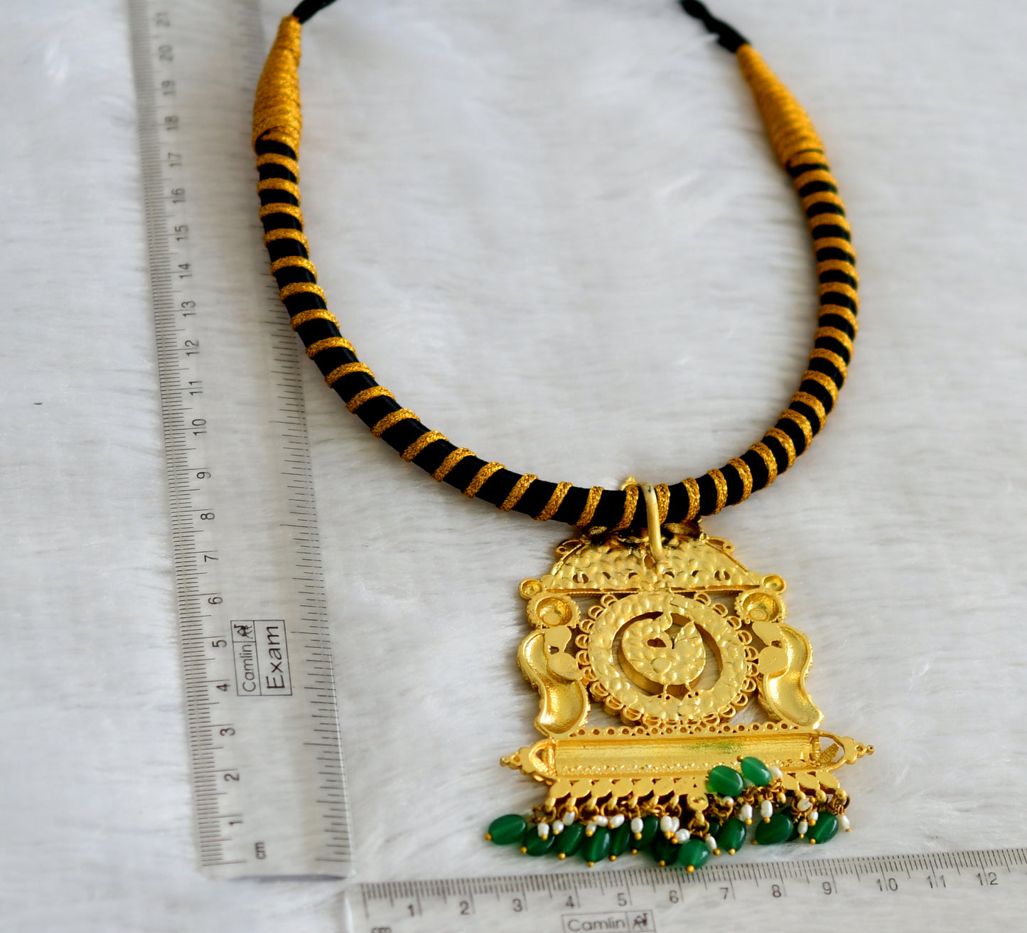 Antique gold look alike kundan jadau designer necklace dj-34161