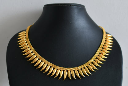 Gold tone kerala style mango necklace dj-34422