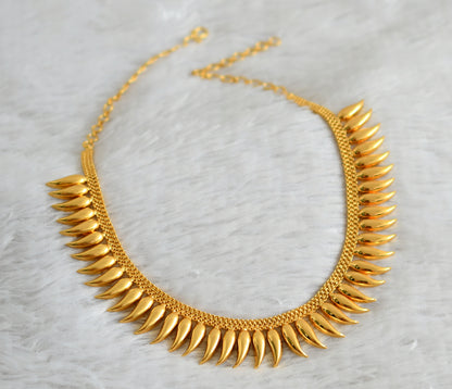 Gold tone kerala style mango necklace dj-34422