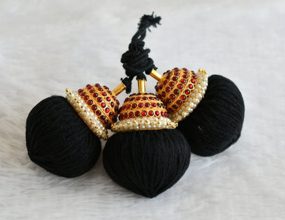 Gold tone kemp pearl bridal kuppulu (hair accessories) dj-50813