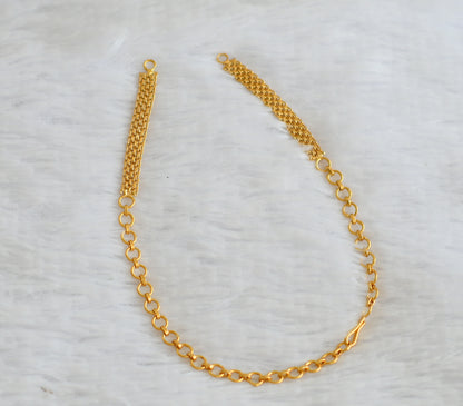 Matte gold tone back chain for necklace dj-48652